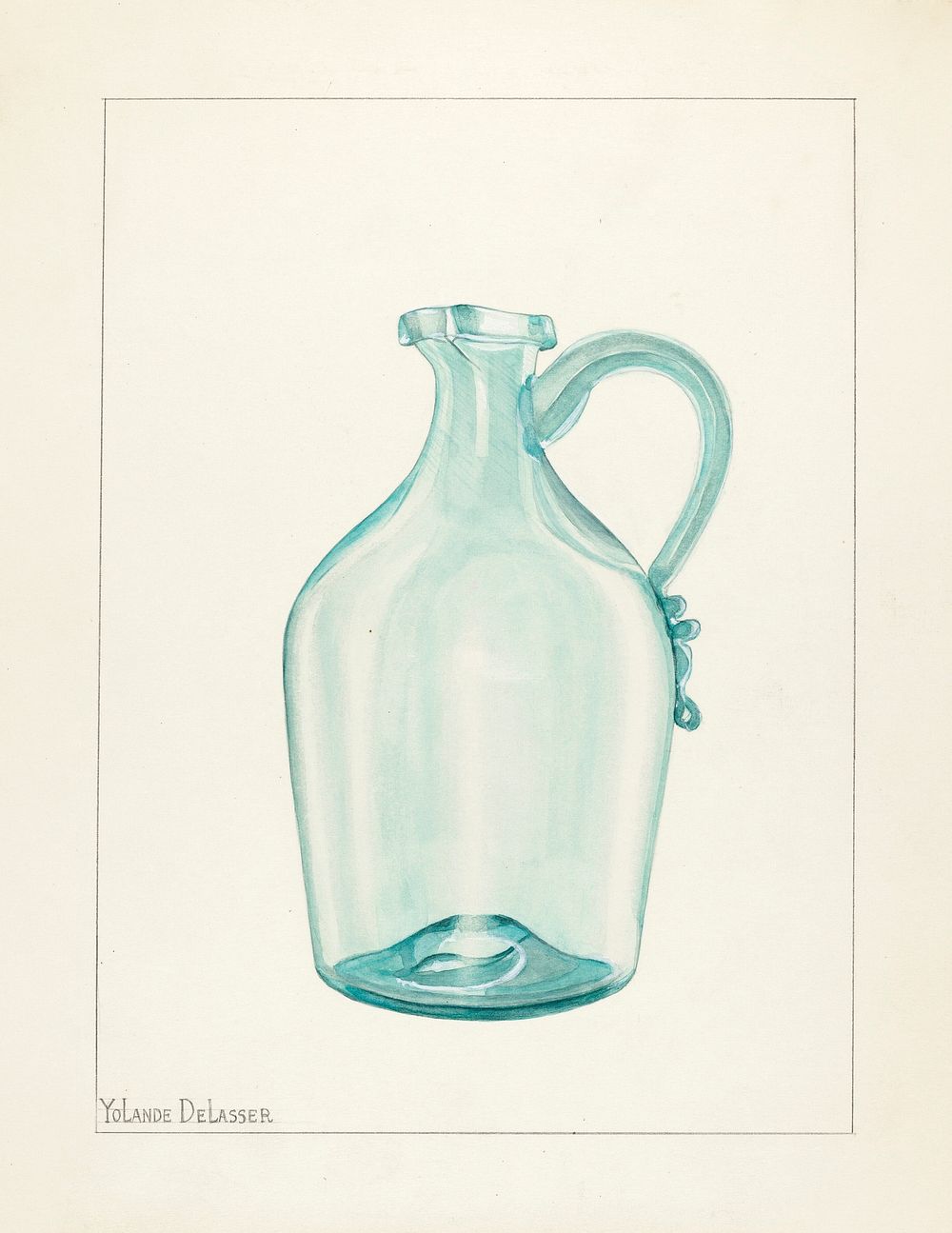 Jug (ca.1940) by Yolande Delasser. Original from The National Gallery of Art. Digitally enhanced by rawpixel.