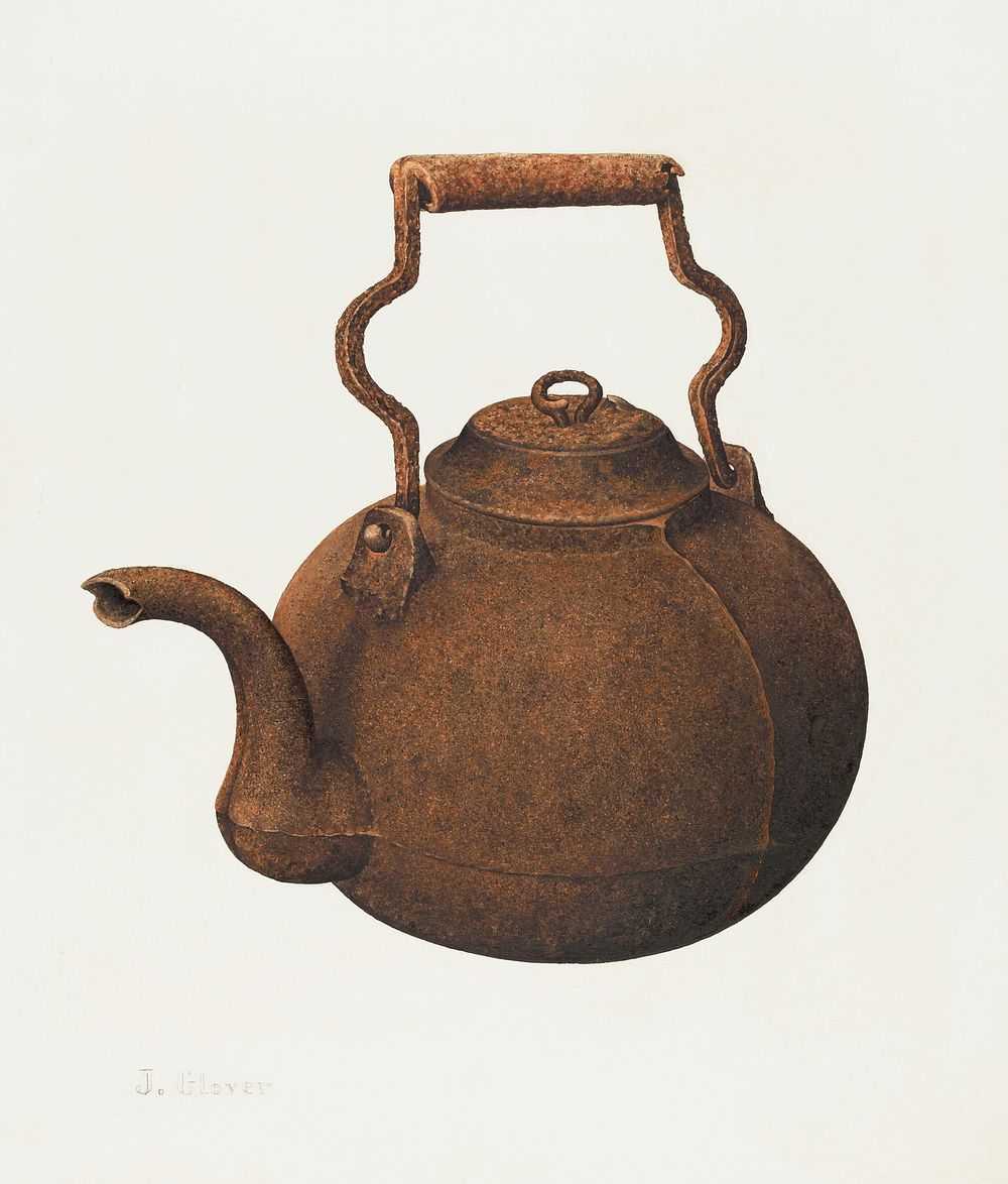 Kettle (1935&ndash;1942) by Joseph Glover. Original from The National Gallery of Art. Digitally enhanced by rawpixel.