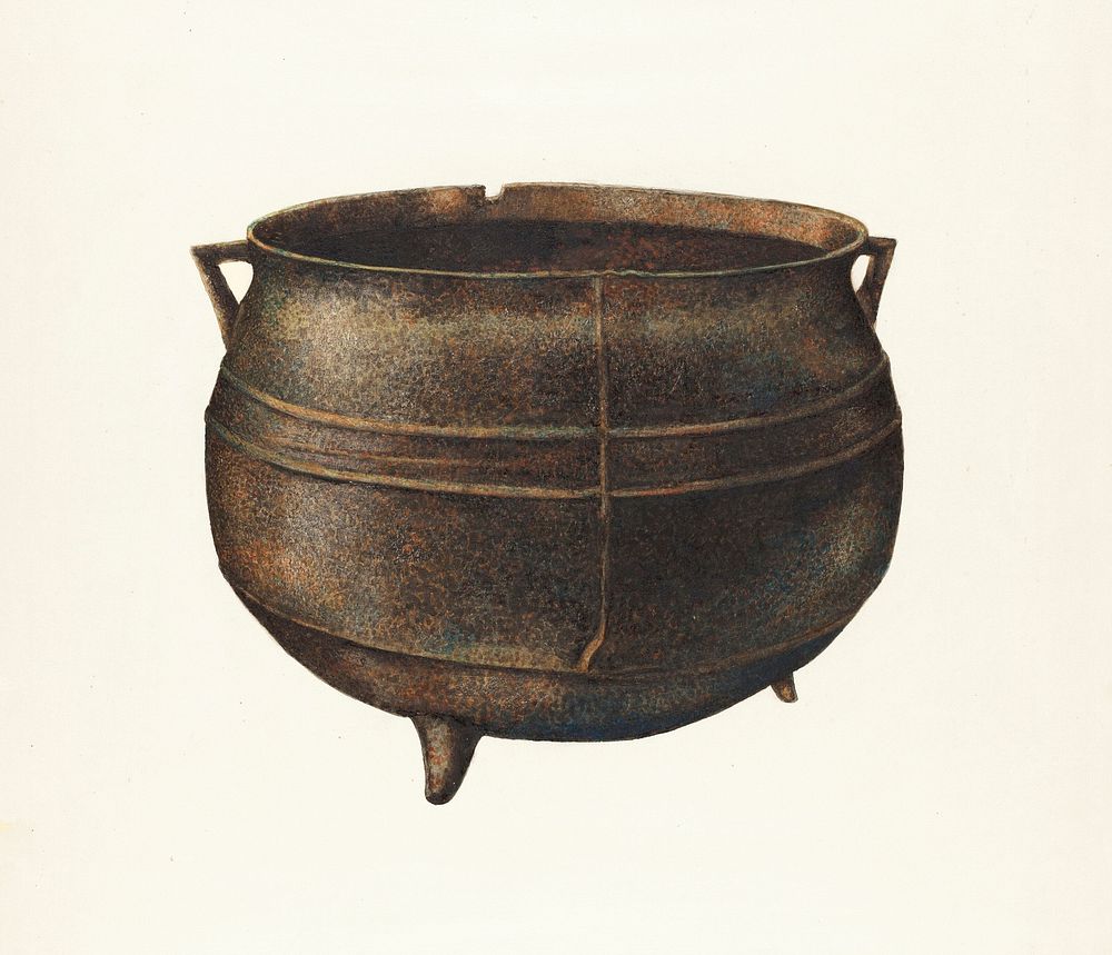 Kettle (ca. 1940) by Edward Albritton. Original from The National Gallery of Art. Digitally enhanced by rawpixel.
