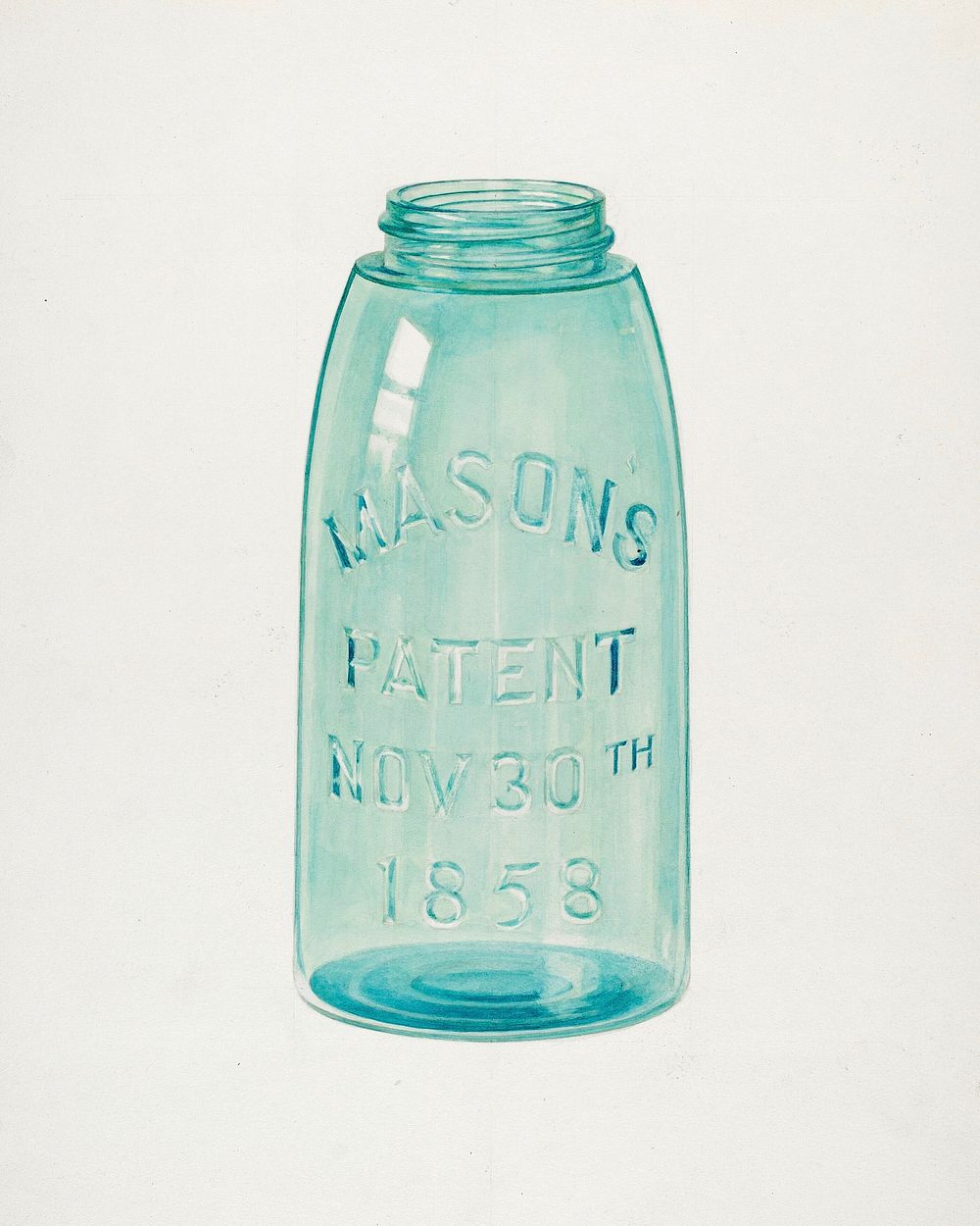 Mason Jar (ca. 1939) by Cora Parker & Frank M. Keane. Original from The National Gallery of Art. Digitally enhanced by…