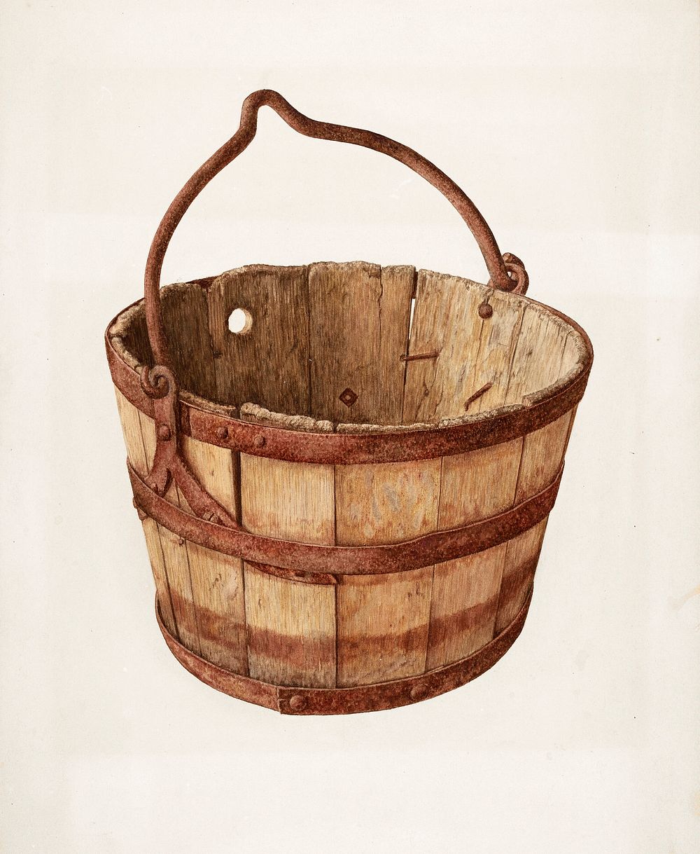 Miner's Ore Bucket (1939) by Max Fernekes. Original from The National Gallery of Art. Digitally enhanced by rawpixel.