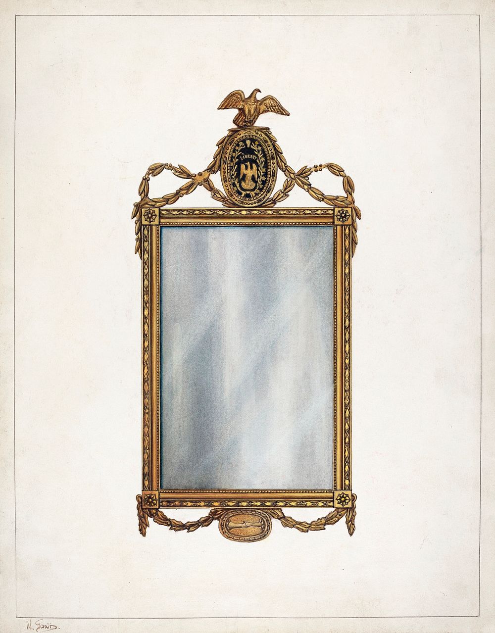 Mirror (1935&ndash;1942) by Nicholas Gorid and Frank Wenger. Original from The National Gallery of Art. Digitally enhanced…