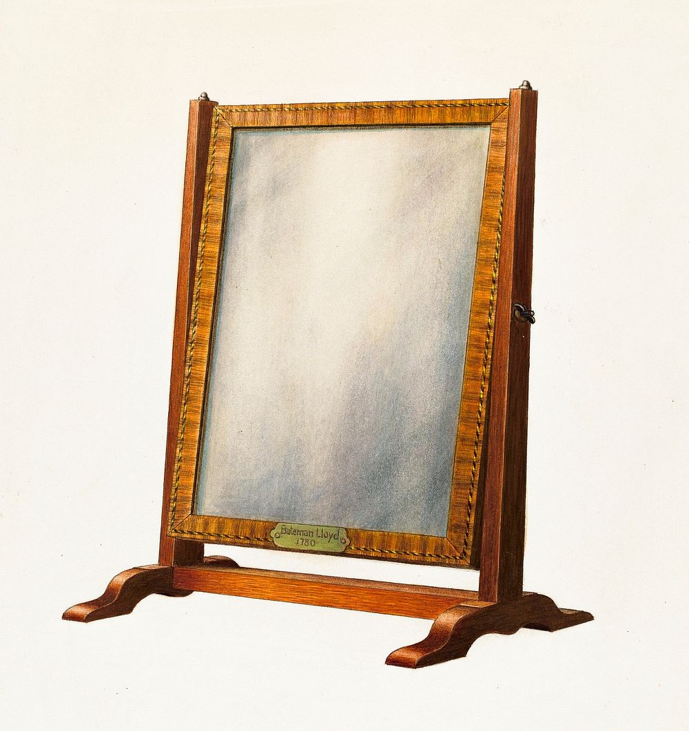 Mirror (c. 1938) by Frank Wenger. Original from The National Gallery of Art. Digitally enhanced by rawpixel.