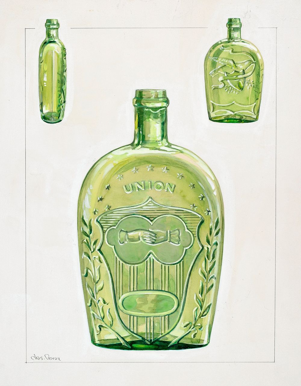 Liquor Flask (ca. 193) by Charles Caseau. Original from The National Gallery of Art. Digitally enhanced by rawpixel.