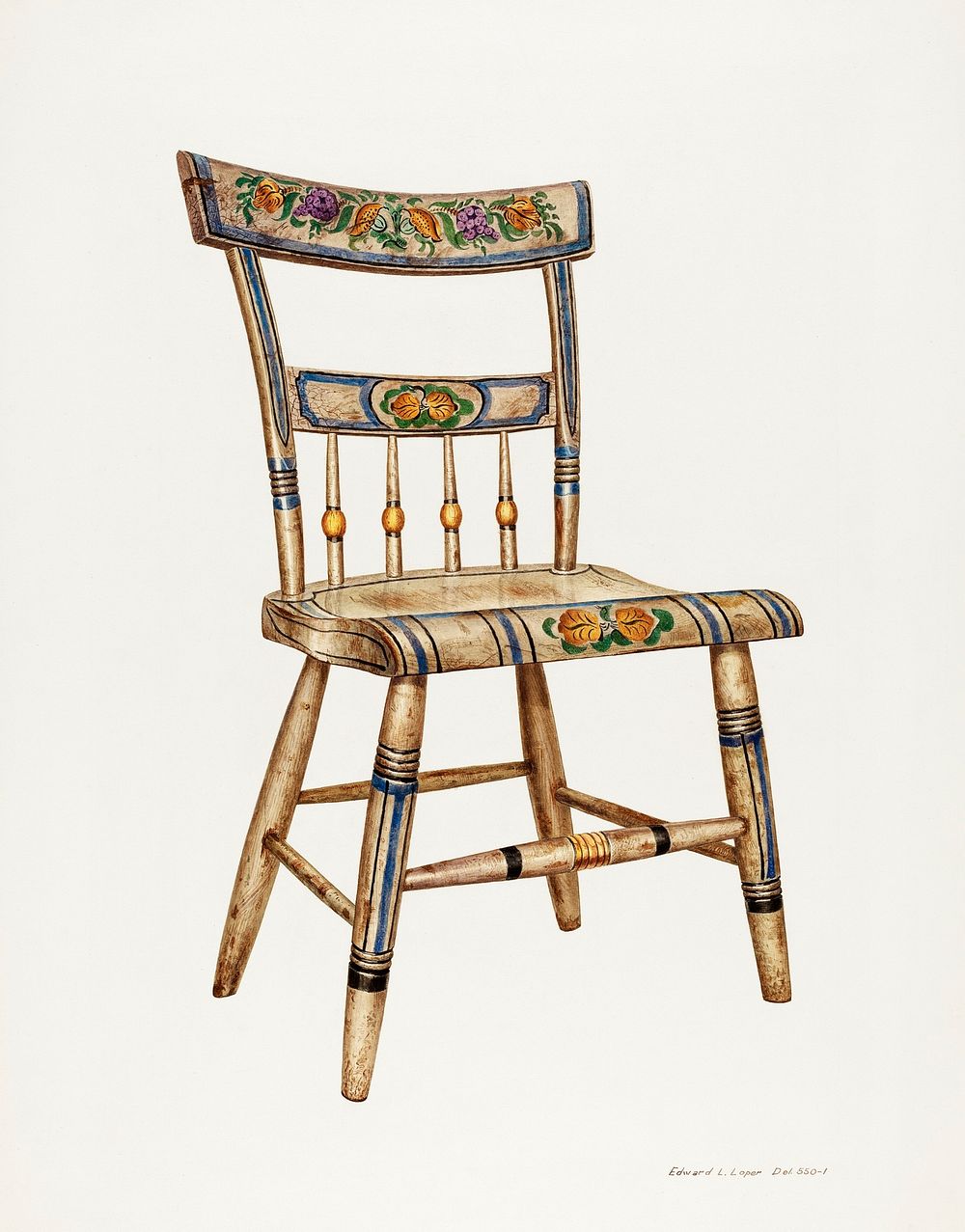 German Chair (1937) by Edward L. Loper. Original from The National Gallery of Art. Digitally enhanced by rawpixel.