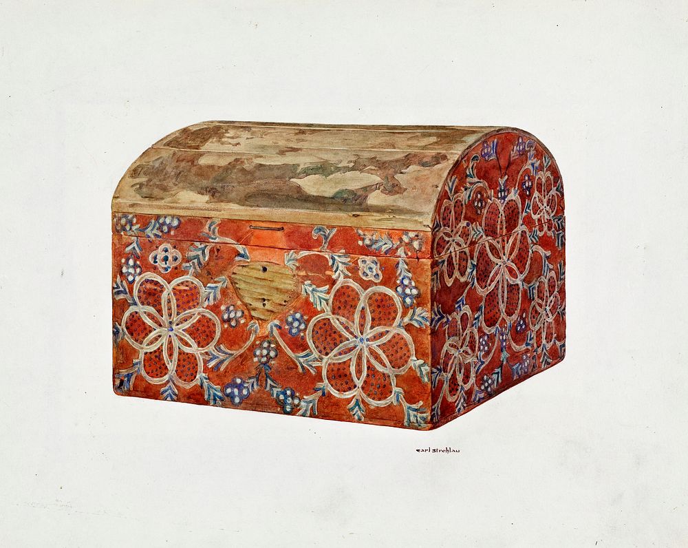Pa. German Chest (ca. 1940) by Carl Strehlau. Original from The National Gallery of Art. Digitally enhanced by rawpixel.