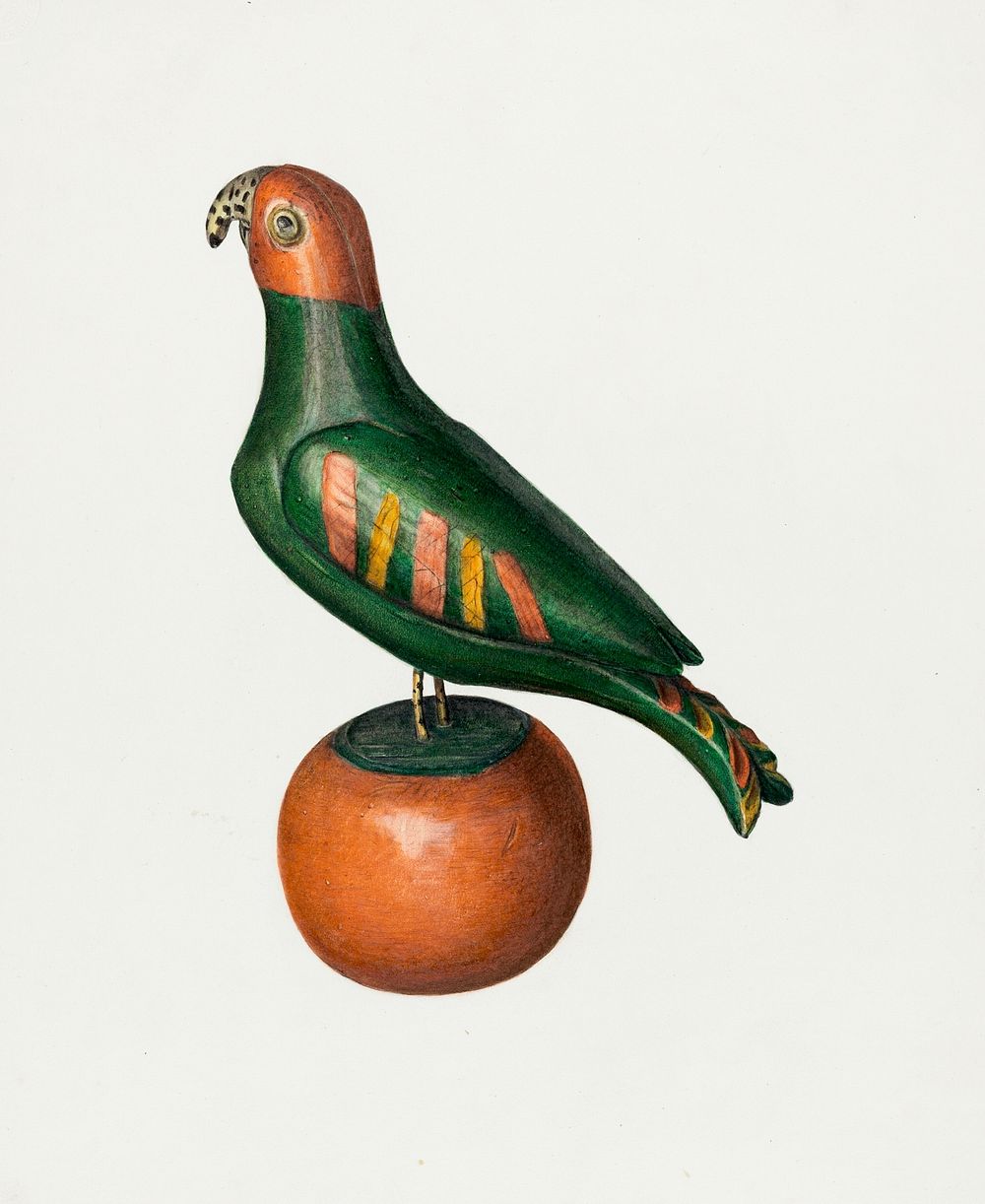 Pa. German Parrot (1935&ndash;1942) by Mina Lowry. Original from The National Gallery of Art. Digitally enhanced by rawpixel.