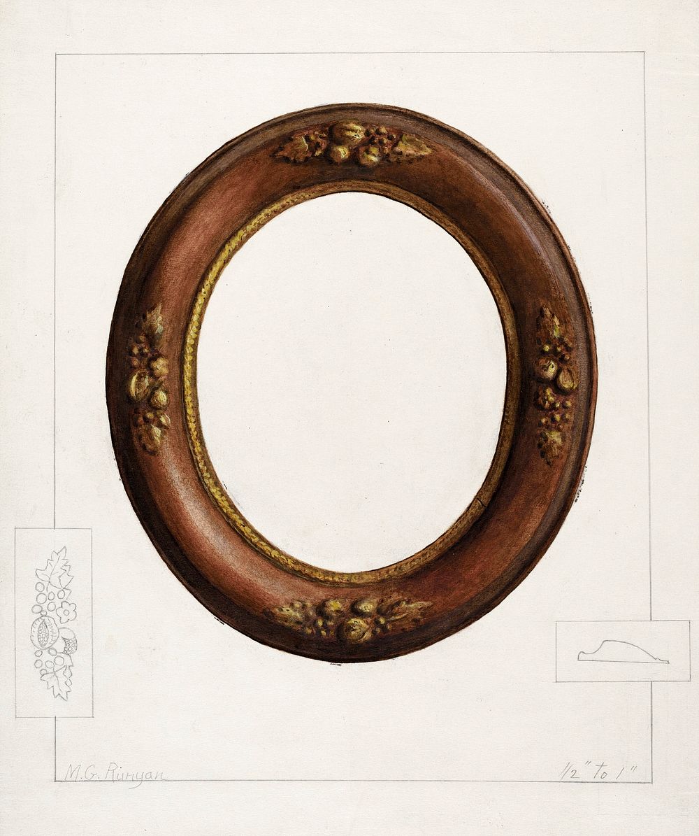 Picture Frame (ca. 1936) by Manuel G. Runyan. Original from The National Gallery of Art. Digitally enhanced by rawpixel.