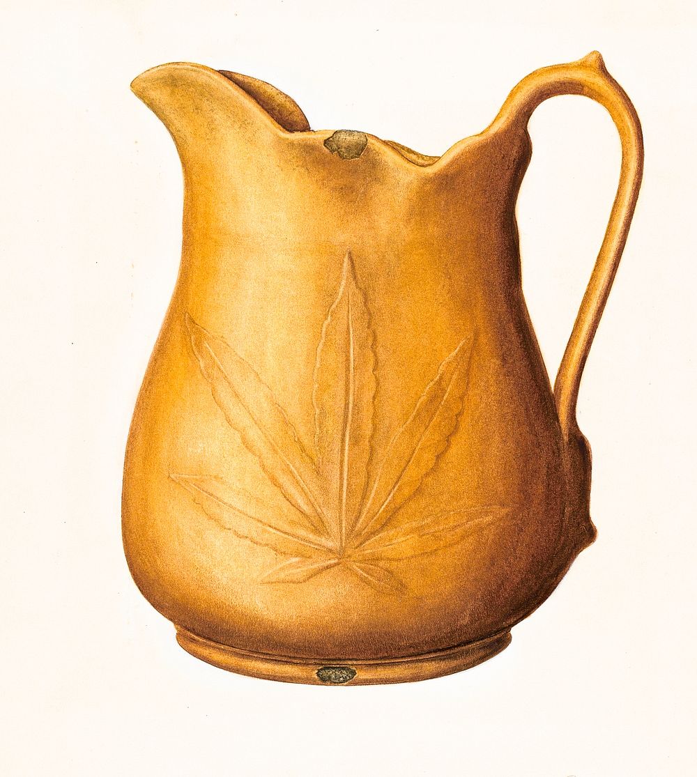 Pitcher (ca. 1938) by Richard Barnett. Original from The National Gallery of Art. Digitally enhanced by rawpixel.