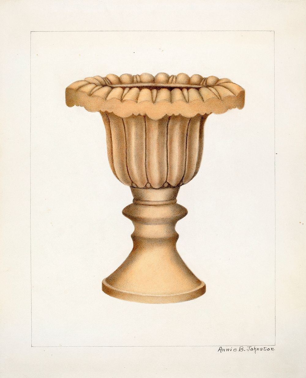 Pottery Vase (ca.1938) by Annie B. Johnston. Original from The National Galley of Art. Digitally enhanced by rawpixel.
