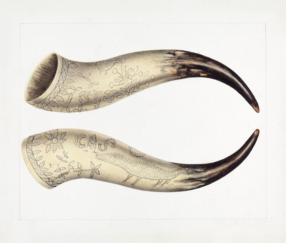 Powder Horn (ca.1938) by Annie B. Johnston. Original from The National Galley of Art. Digitally enhanced by rawpixel.
