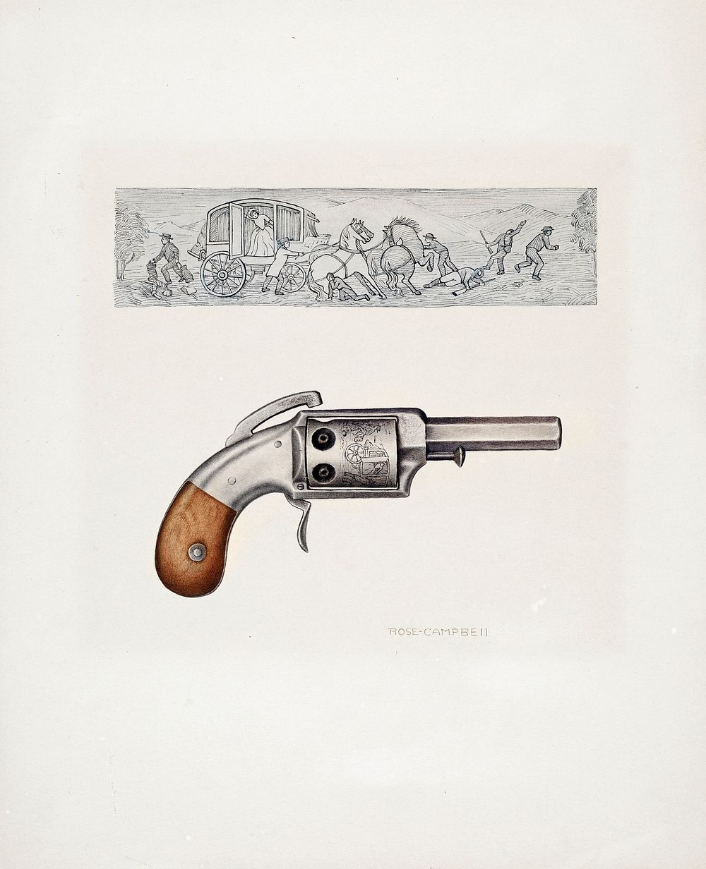 Revolver (1935&ndash;1942) by Rose Campbell-Gerke. Original from The National Gallery of Art. Digitally enhanced by rawpixel.