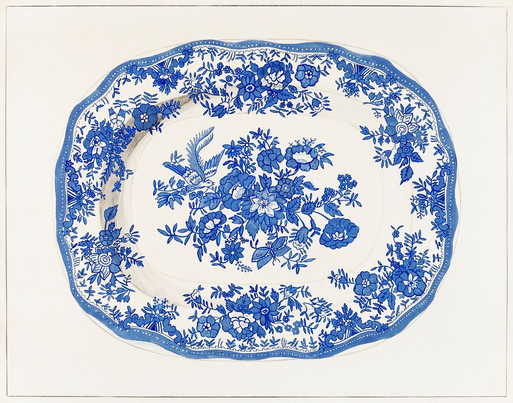Plate (ca.1937) by Katherine Hastings. Original from The National Gallery of Art. Digitally enhanced by rawpixel.