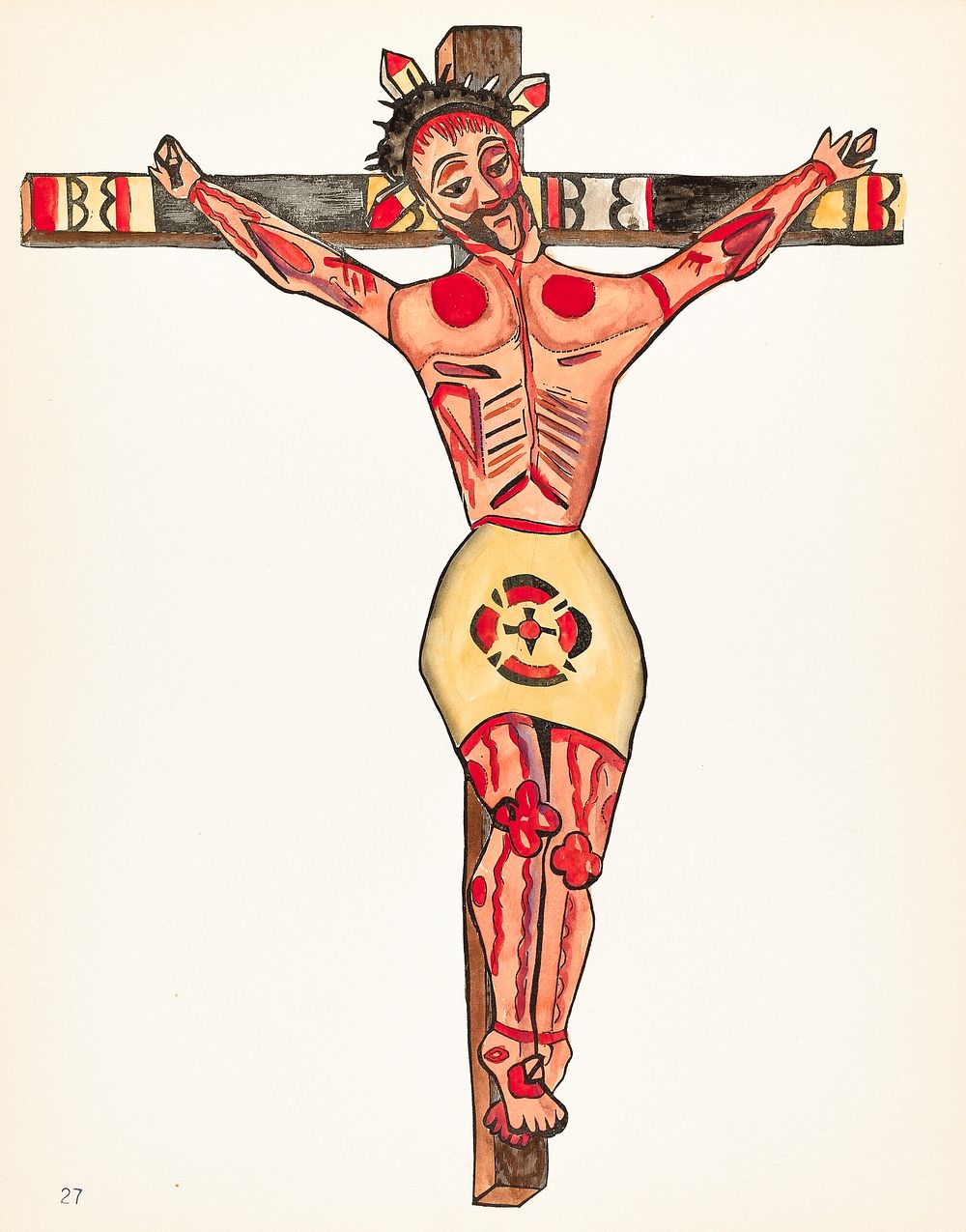 Plate 27: Christ Crucified: From Portfolio "Spanish Colonial Designs of New Mexico" (1935–1942) by unknown American 20th…