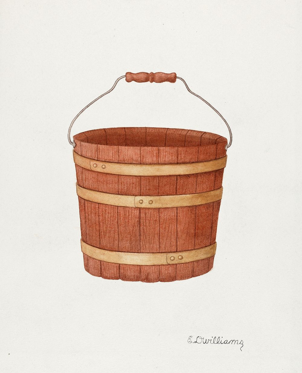Shaker Cedar Basket (1935&ndash;1942) by Edward D. Williams. Original from The National Gallery of Art. Digitally enhanced…