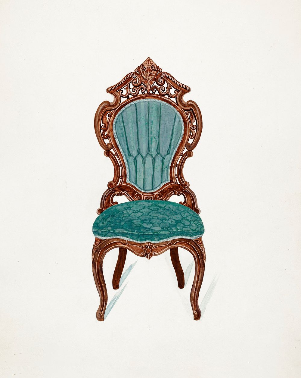 Rosewood Chair (ca. 1936) by Rex F. Bush. Original from The National Gallery of Art. Digitally enhanced by rawpixel.