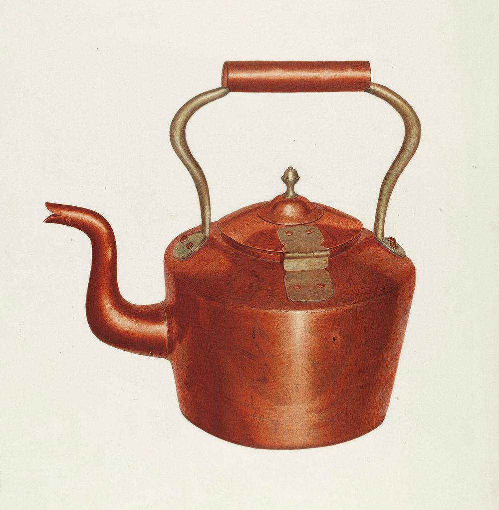 Tea Kettle (ca.1939) by Edward L. Loper. Original from The National Gallery of Art. Digitally enhanced by rawpixel.