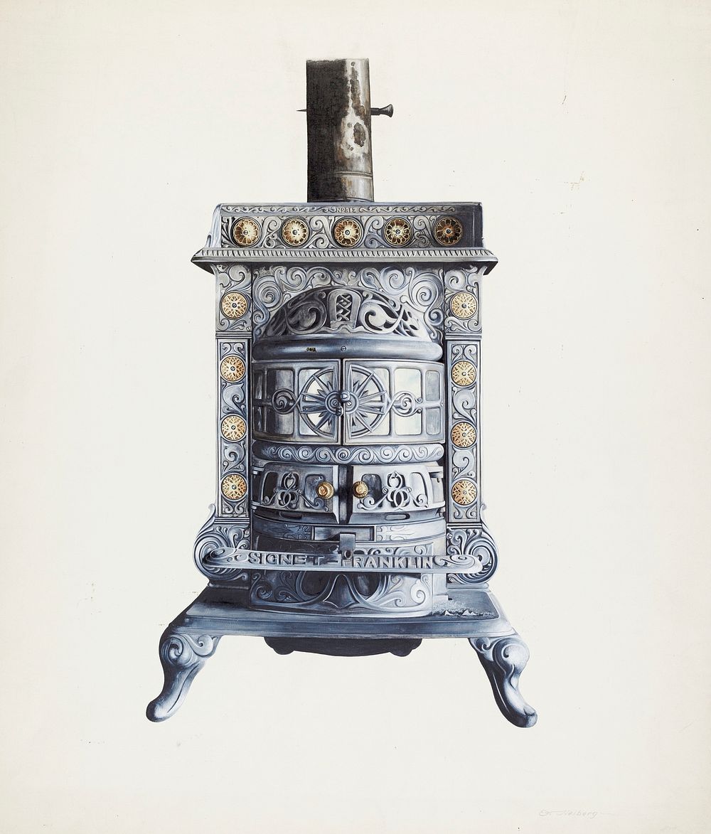 Stove (c. 1937) by Einar Heiberg. Original from The National Gallery of Art. Digitally enhanced by rawpixel.