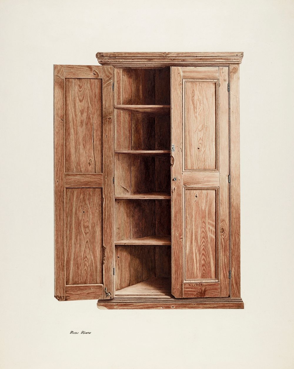 Triangular Corner Safe (c. 1941) by Rosa Rivero. Original from The National Gallery of Art. Digitally enhanced by rawpixel.