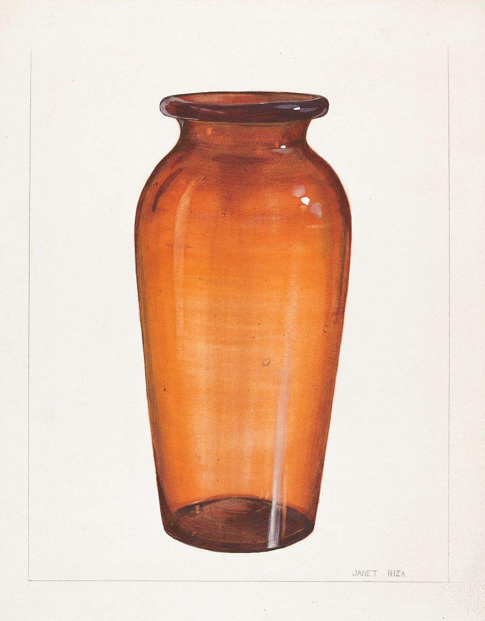 Vase (ca.1936) by Janet Riza. Original from The National Gallery of Art. Digitally enhanced by rawpixel.