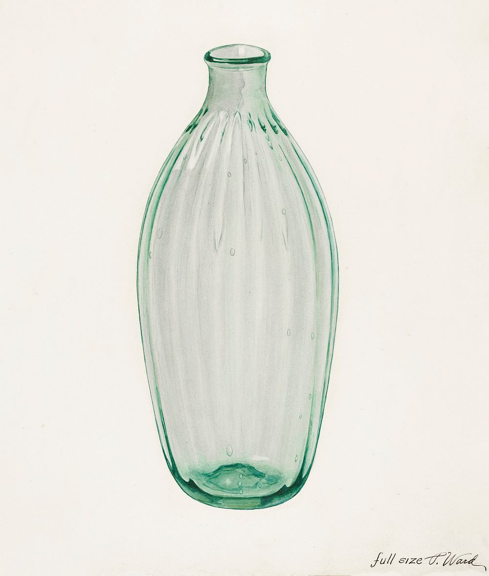 Toilet Bottle (ca.1937)  by Paul Ward. Original from The National Gallery of Art. Digitally enhanced by rawpixel.
