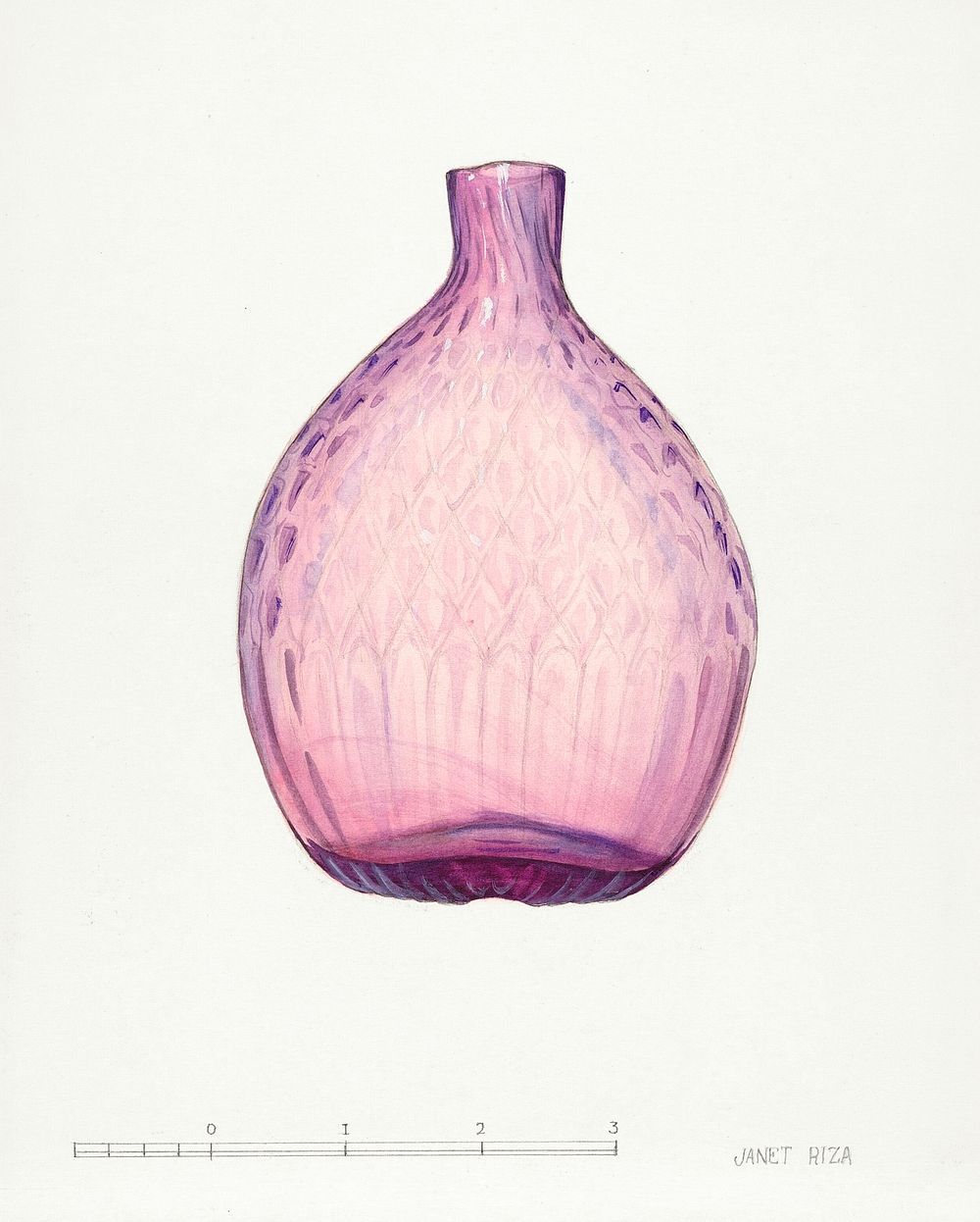 Toilet or Perfume Bottle (ca.1940) by Janet Riza. Original from The National Gallery of Art. Digitally enhanced by rawpixel.