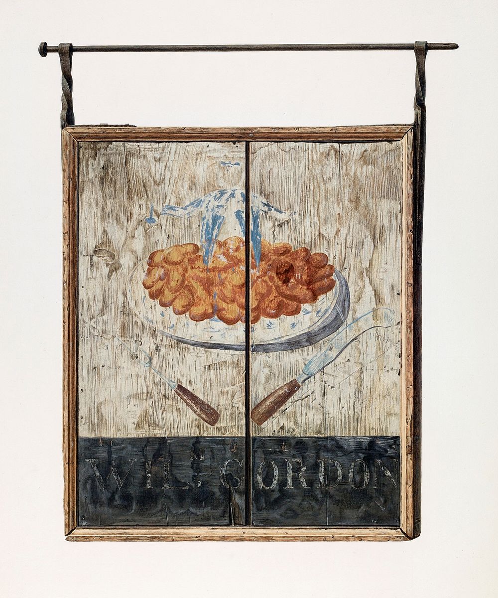 William Gordon's Tavern Sign (ca.1940) by John Matulis. Original from The National Gallery of Art. Digitally enhanced by…