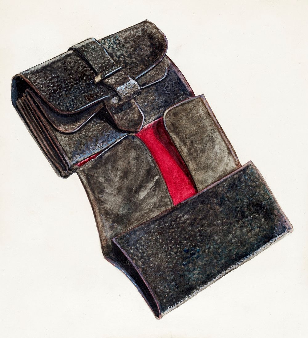 Wallet (ca.1936) by Thomas Holloway. Original from The National Gallery of Art. Digitally enhanced by rawpixel.