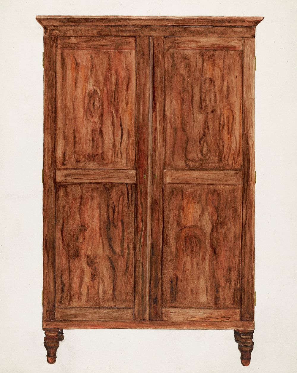 Wardrobe, John Marshall's (c. 1937) by Edna C. Rex. Original from The National Gallery of Art. Digitally enhanced by…