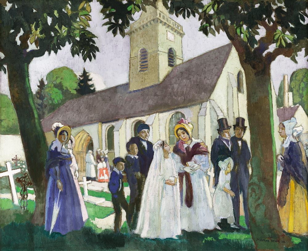 Lopoldine Fourqueux's First Communion (La Premire communion de Lopoldine Fourqueux) (1933) painting in high resolution by…