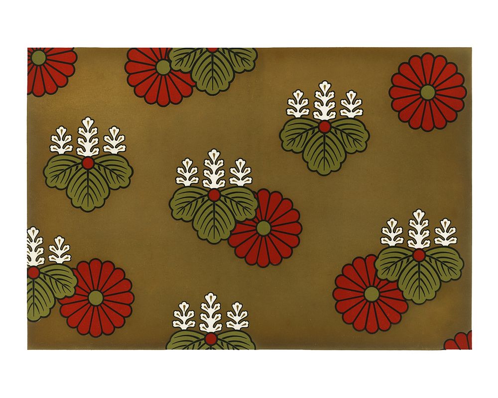 Japanese antique pattern wall art print and poster.
