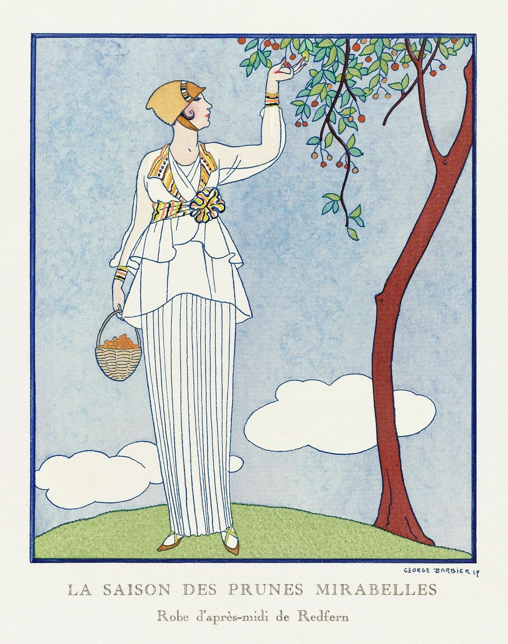 La saison des prunes mirabelles: Robe d'apr&egrave;s-midi de Redfern (1914) fashion illustration in high resolution by…