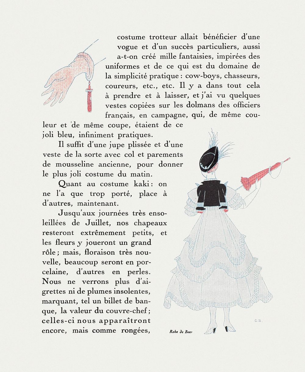 Gazette du Bon Ton (1915) fashion illustration in high resolution by George Barbier. Original from The Rijksmuseum.…