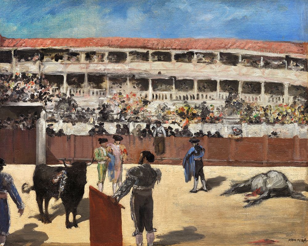 Bullfight (1865&ndash;1866) painting in high resolution by &Eacute;douard Manet. Original from The Art Institute of Chicago.…
