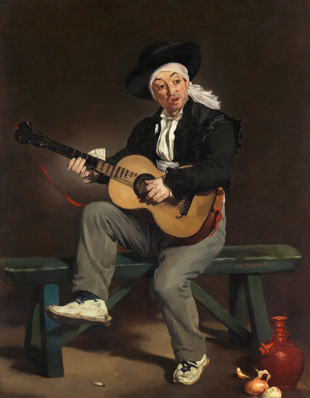 The Spanish Singer (1860) painting in high resolution by édouard Manet. Original from The MET. Digitally enhanced by…