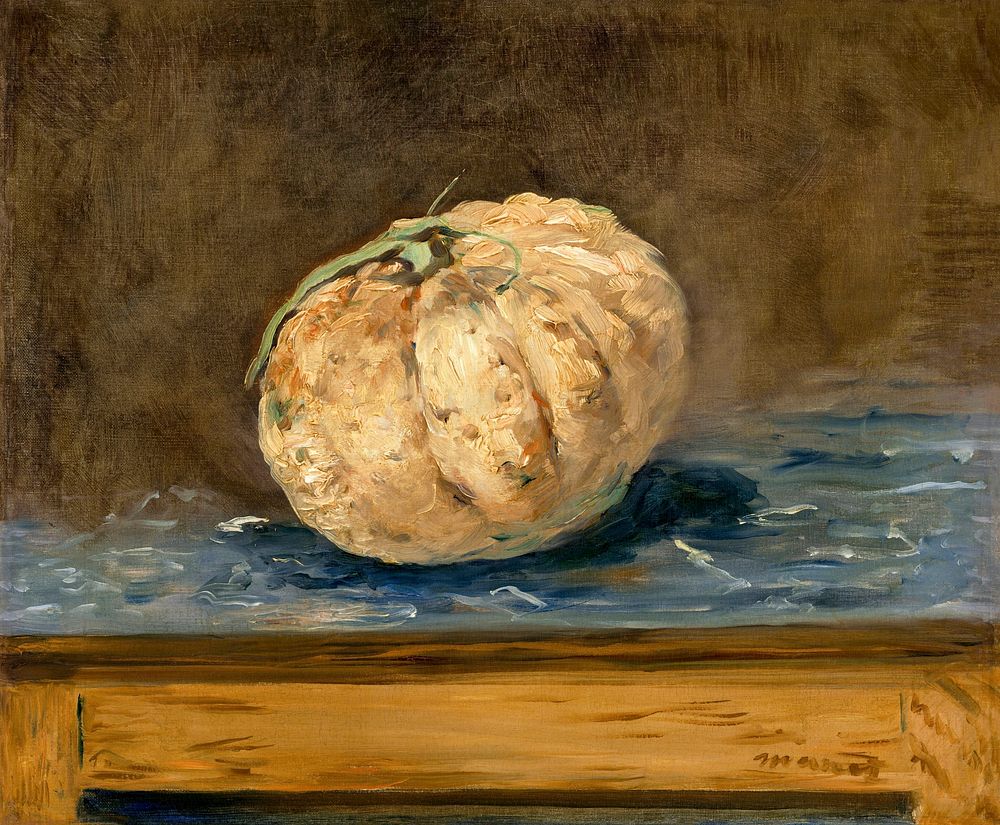 The Melon (c.1880) painting in high resolution by Edouard Manet. Original from National Gallery of Art. Digitally enhanced…