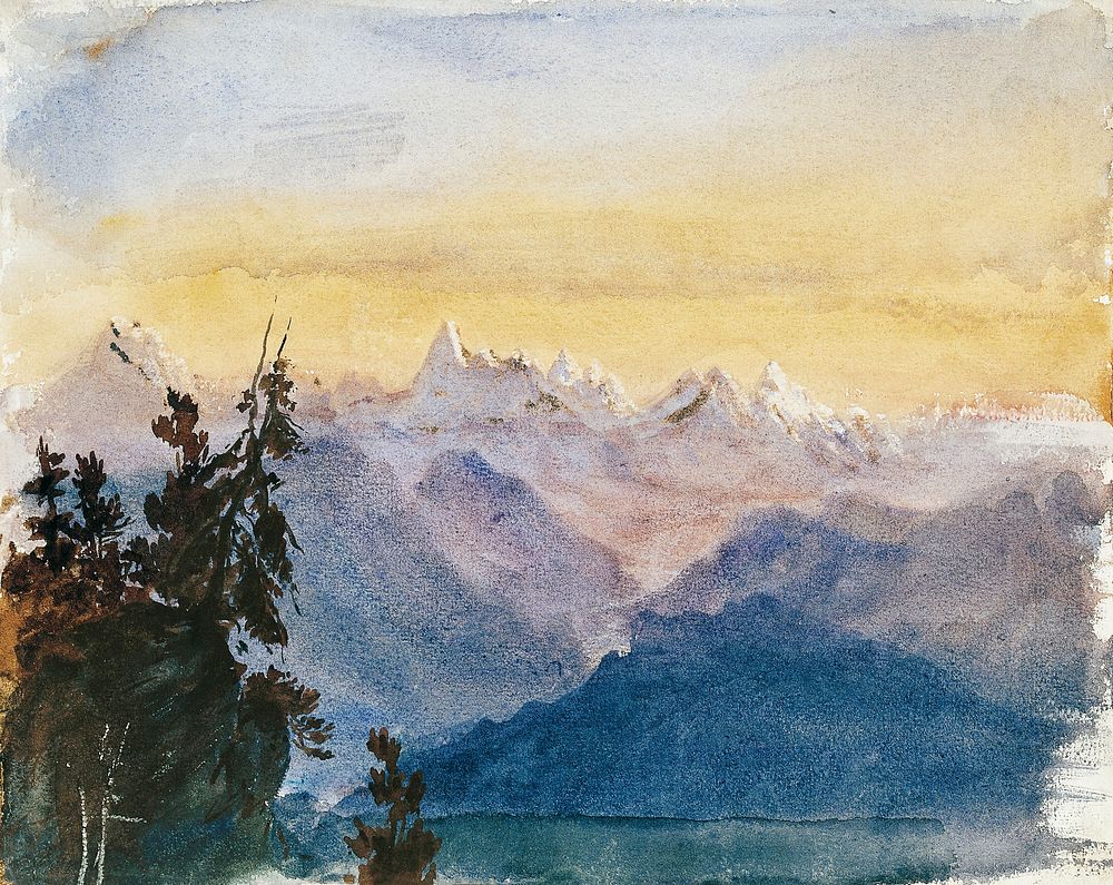 View from Mount Pilatus (1870) by John Singer Sargent. Original from The MET Museum. Digitally enhanced by rawpixel.
