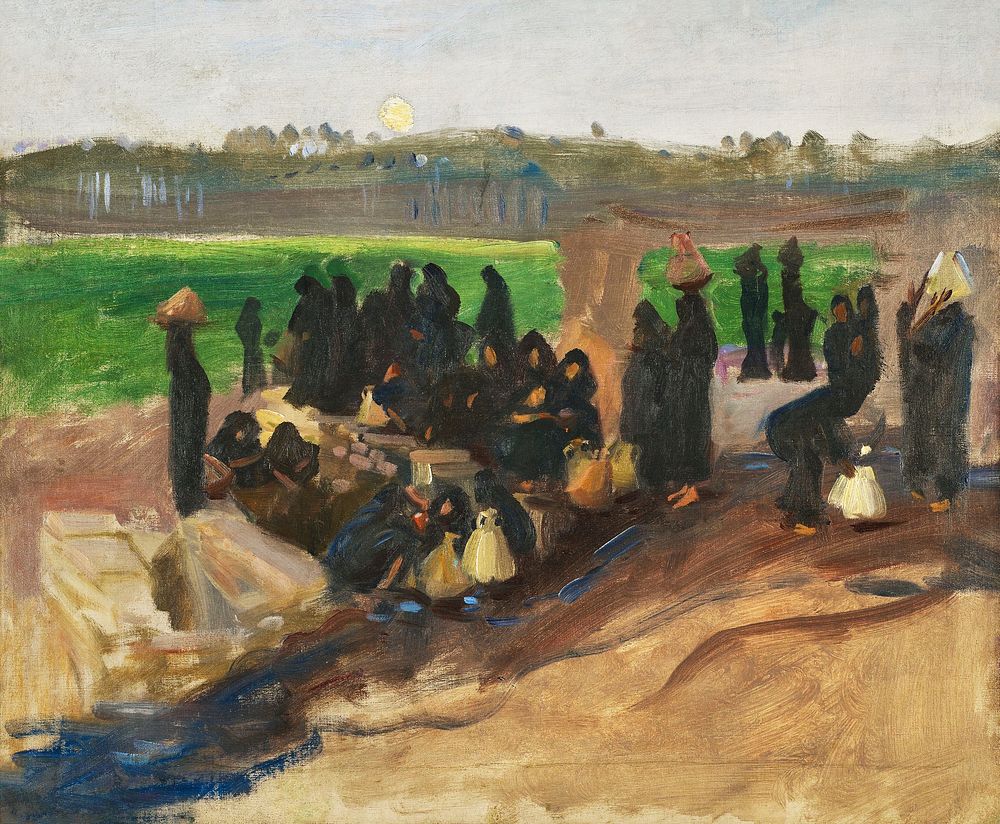 Water Carriers on the Nile (1891) by John Singer Sargent. Original from The Art Institute of Chicago. Digitally enhanced by…