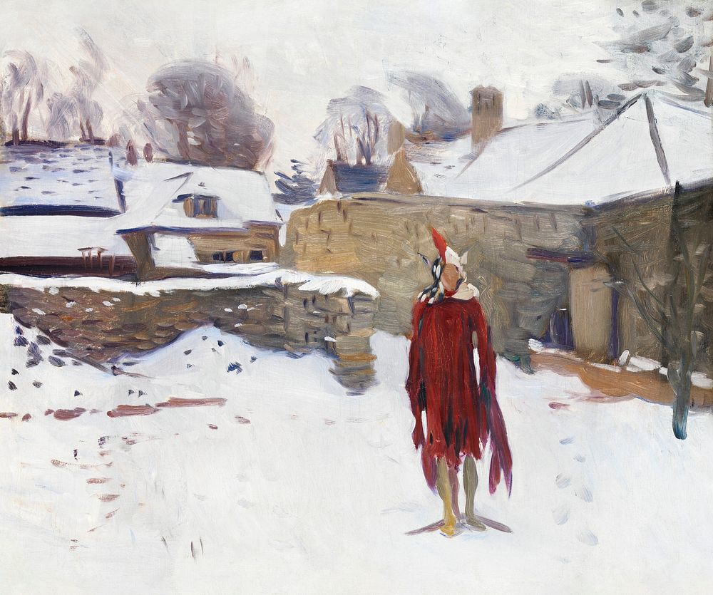Mannikin in the Snow (ca. 1893&ndash;95) by John Singer Sargent. Original from Yale University Art Gallery. Digitally…