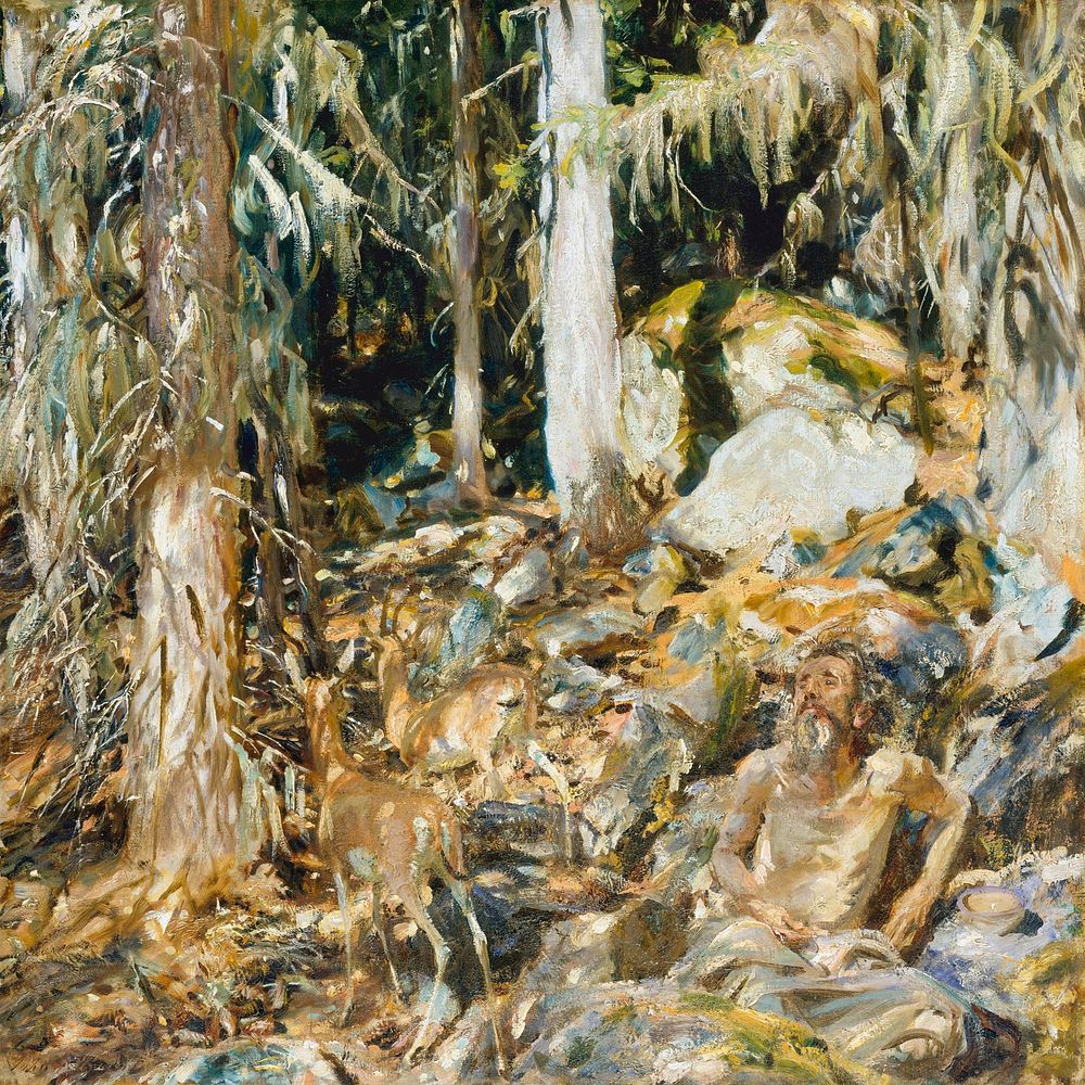 The Hermit (Il solitario) (1908) by John Singer Sargent. Original from The MET Museum. Digitally enhanced by rawpixel.