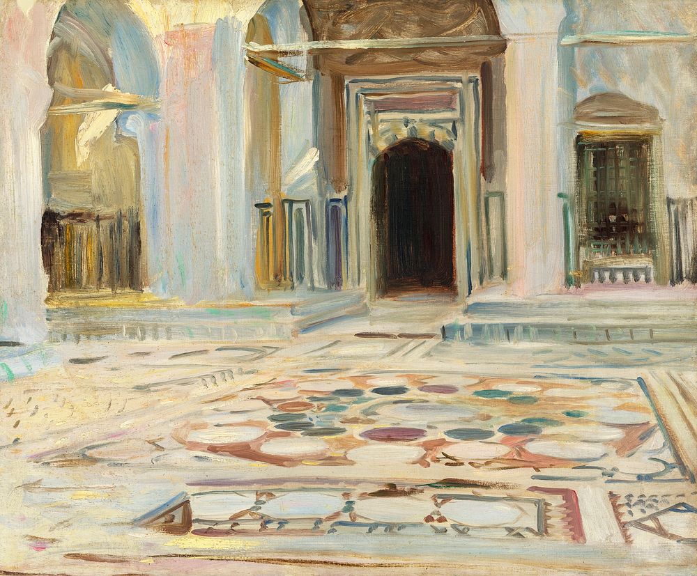 Pavement, Cairo (1891) by John Singer Sargent. Original from The National Gallery of Art. Digitally enhanced by rawpixel.