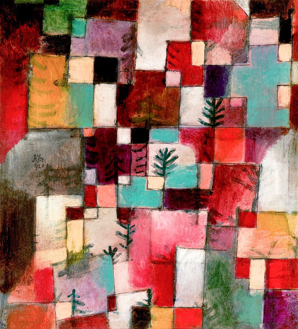 Red green and Violet&ndash;Yellow Rhythms (1920) by Paul Klee. Original from The MET Museum. Digitally enhanced by rawpixel.