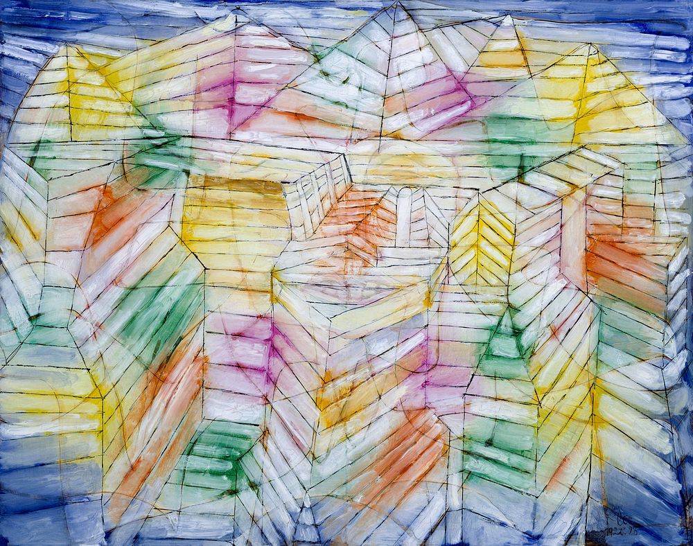 Theater&ndash;Mountain&ndash;Construction (1920) by Paul Klee. Original from The MET Museum. Digitally enhanced by rawpixel.