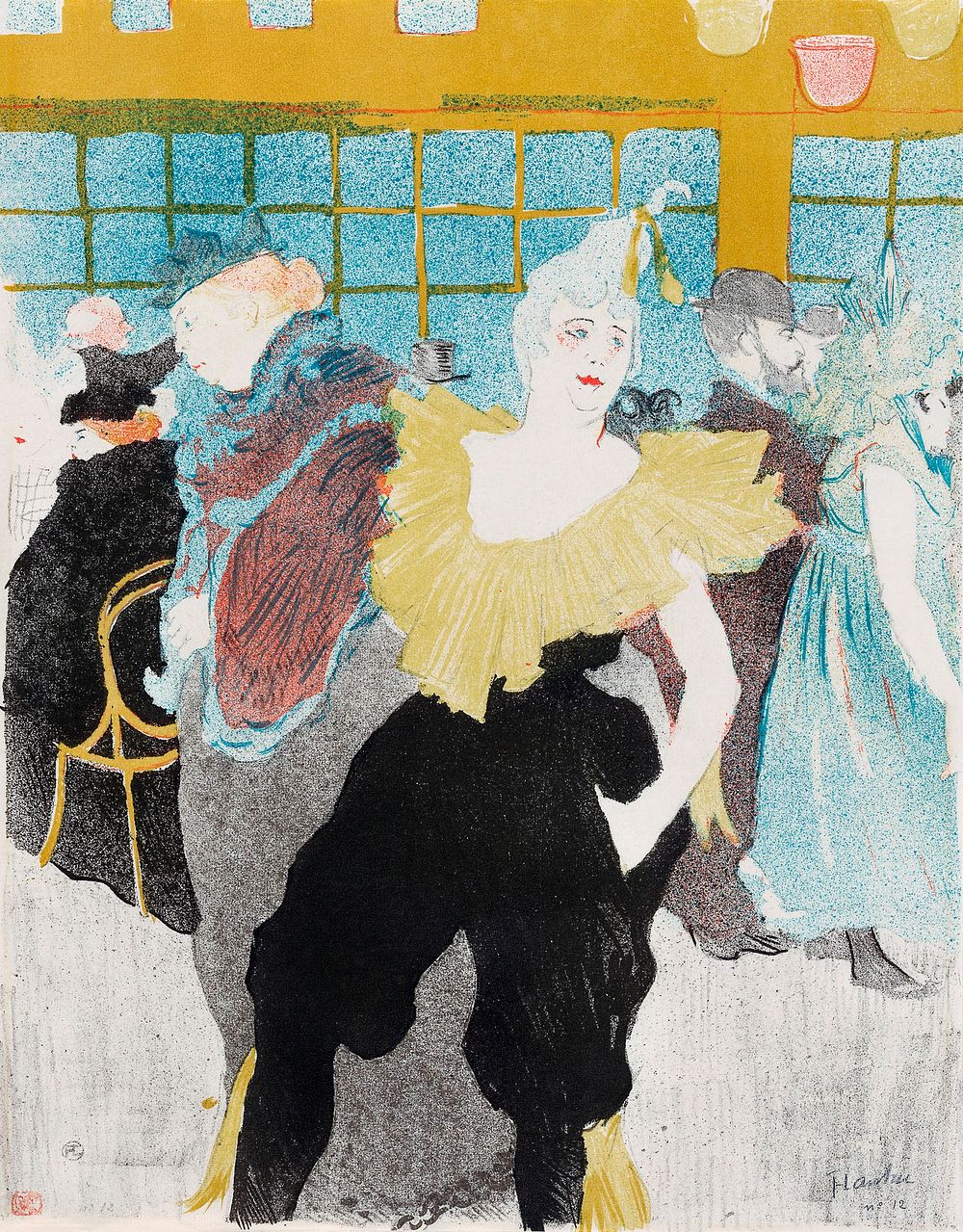 Elles: The Clownesse (1897) print in high resolution by Henri de Toulouse–Lautrec. Original from The Art Institute of…