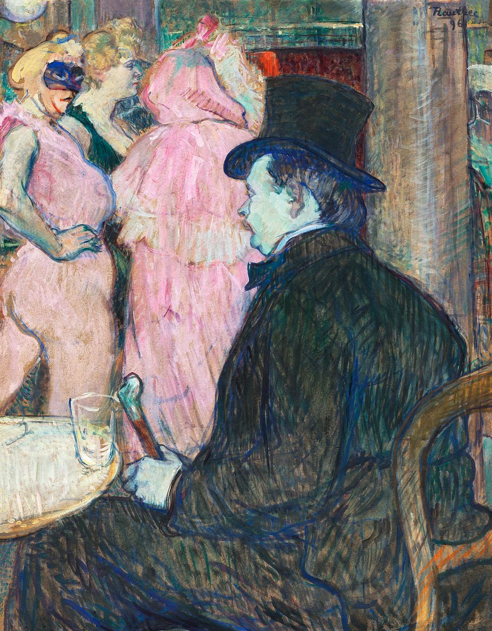 Maxime Dethomas (1896) painting in high resolution by Henri de Toulouse&ndash;Lautrec. Original from National Gallery of…