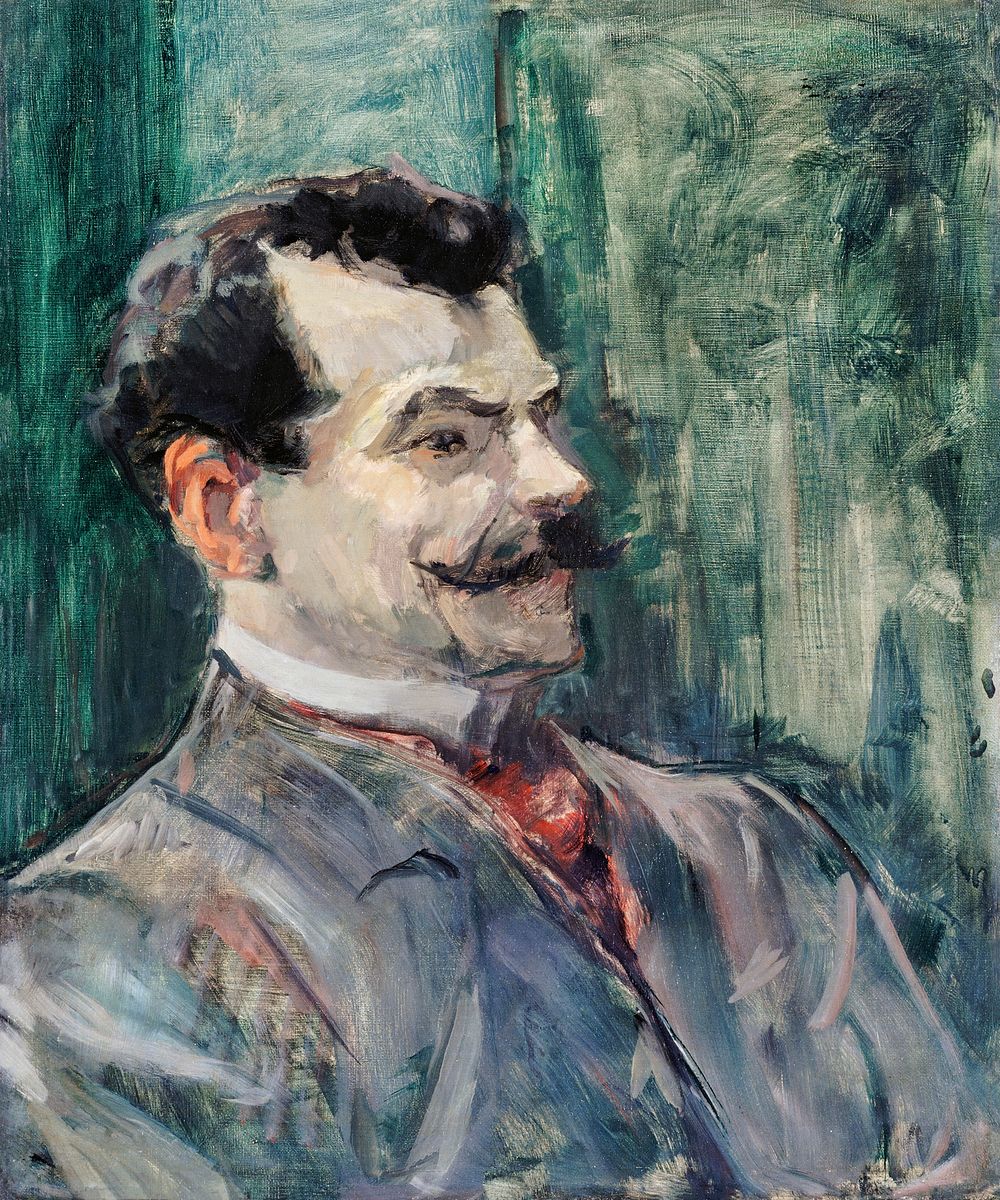 Portrait of Andr&eacute; Rivoire (1901) painting in high resolution by Henri de Toulouse&ndash;Lautrec. Original from The…