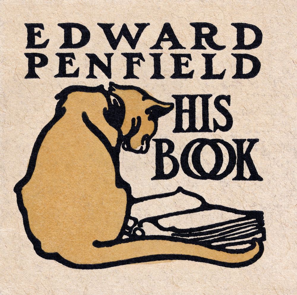 Edward Penfield His Book (ca. 1900&ndash;1925) print in high resolution by Edward Penfield. Original from Library of…