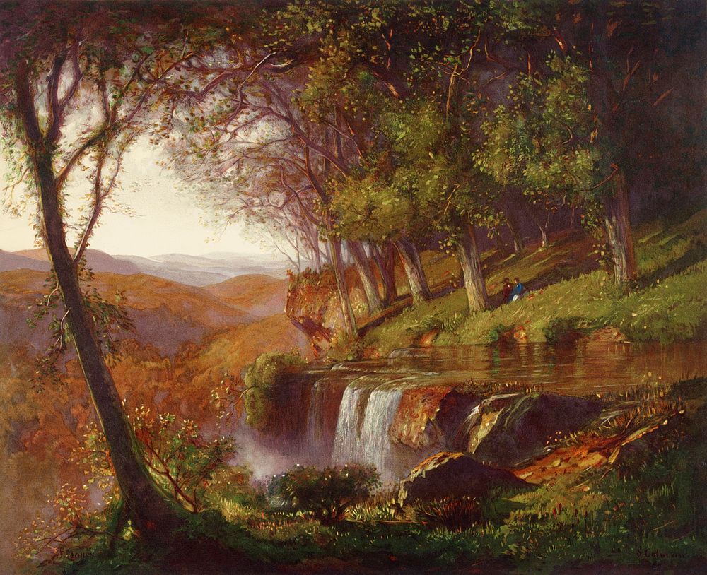 Lithograph of Falling Spring, Virginia published by Currier & Ives. Original from Library of Congress. Digitally enhanced by…