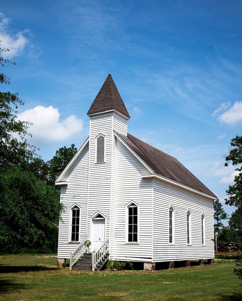 Montpelier Methodist Church in Baldwin County. Original image from Carol M. Highsmith&rsquo;s America, Library of Congress…