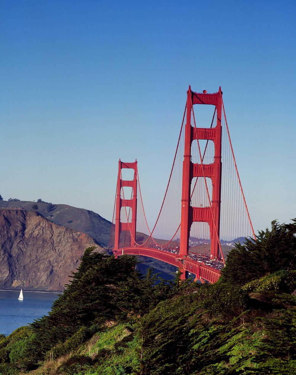 Golden gate bridge, San Fransisco USA - Original image from Carol M. Highsmith&rsquo;s America, Library of Congress…